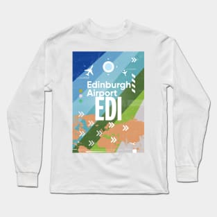 EDI Edinburgh airport code Long Sleeve T-Shirt